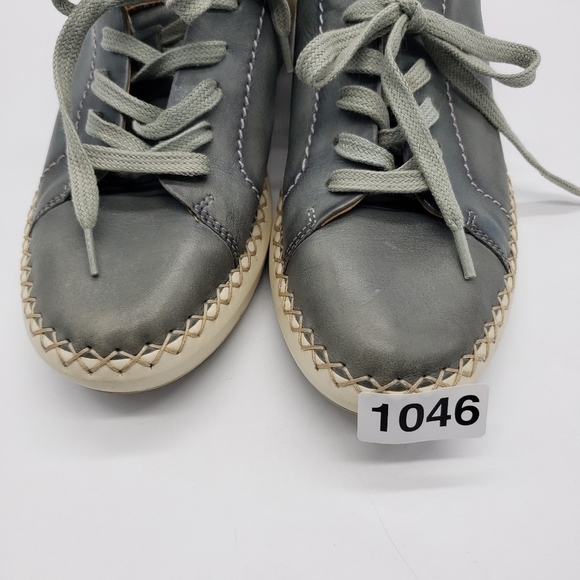 Pikolinos women US 39 gray leather upper tan accents leather lining laceup shoe - Picture 13 of 14